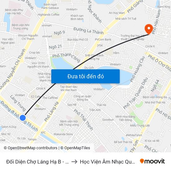 Đối Diện Chợ Láng Hạ B - 564 Đường Láng to Học Viện Âm Nhạc Quốc Gia Việt Nam map
