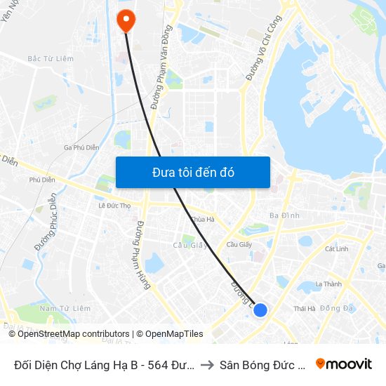 Đối Diện Chợ Láng Hạ B - 564 Đường Láng to Sân Bóng Đức Thắng map