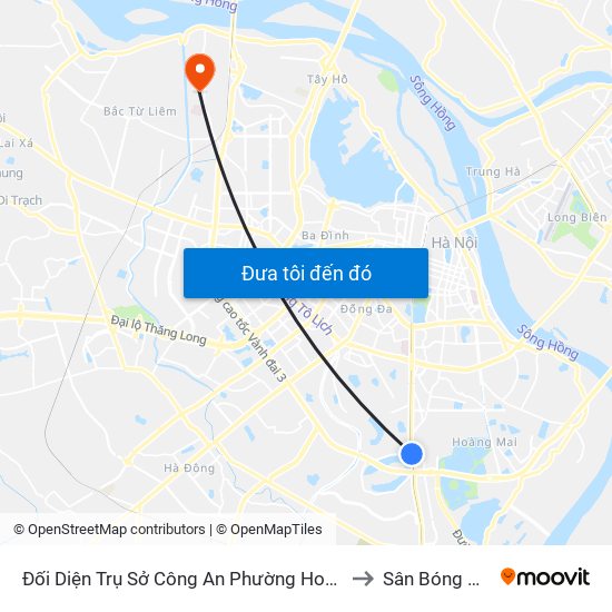 Đối Diện Trụ Sở Công An Phường Hoàng Liệt- 1277 Giải Phóng to Sân Bóng Đức Thắng map