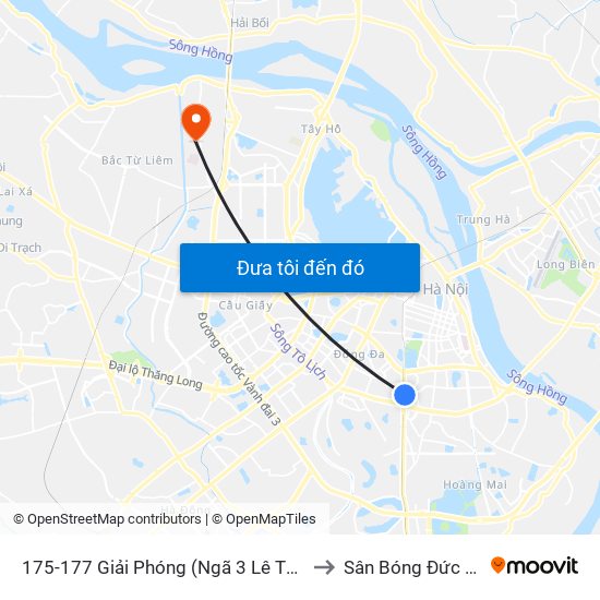 175-177 Giải Phóng (Ngã 3 Lê Thanh Nghị) to Sân Bóng Đức Thắng map