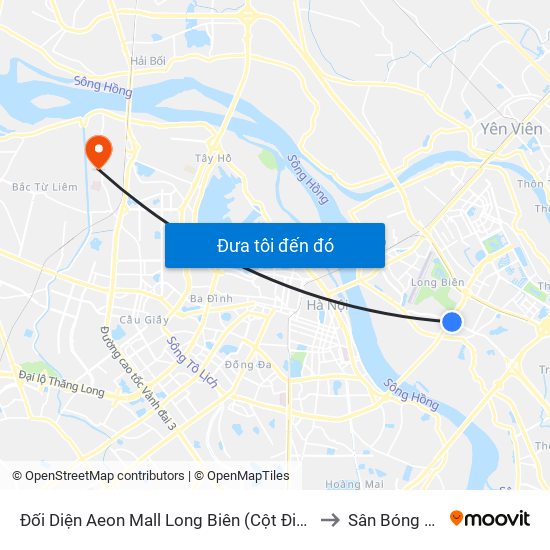 Đối Diện Aeon Mall Long Biên (Cột Điện T4a/2a-B Đường Cổ Linh) to Sân Bóng Đức Thắng map