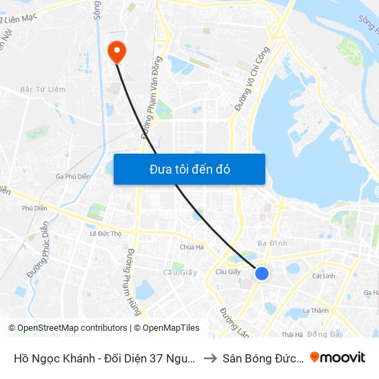 Hồ Ngọc Khánh - Đối Diện 37 Nguyễn Chí Thanh to Sân Bóng Đức Thắng map