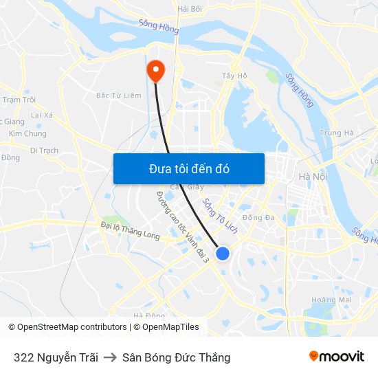 322 Nguyễn Trãi to Sân Bóng Đức Thắng map
