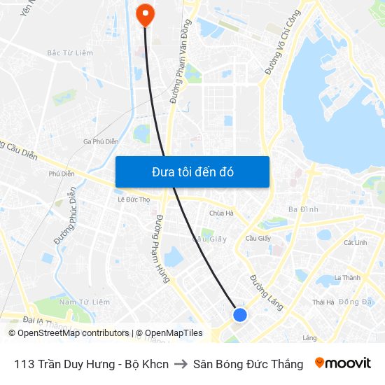 113 Trần Duy Hưng - Bộ Khcn to Sân Bóng Đức Thắng map