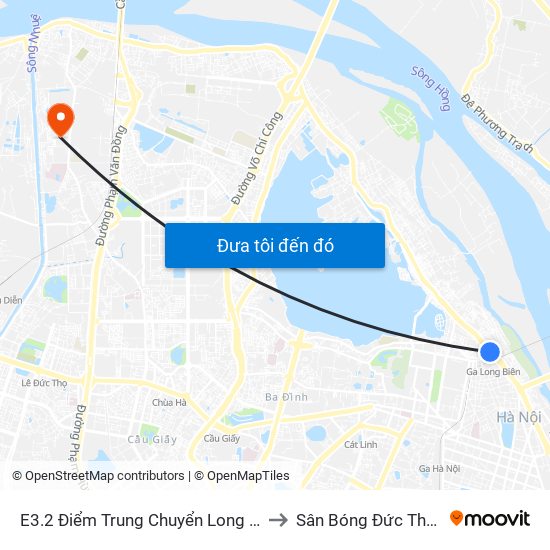 E3.2 Điểm Trung Chuyển Long Biên to Sân Bóng Đức Thắng map