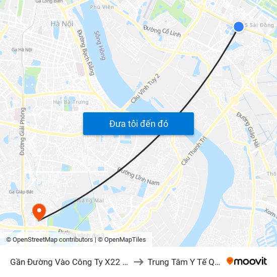 Gần Đường Vào Công Ty X22 - 705 Nguyễn Văn Linh to Trung Tâm Y Tế Quận Hoàng Mai map