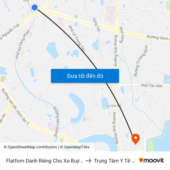 Flatfom Dành Riêng Cho Xe Buýt Trước Nhà 45 Đường Láng to Trung Tâm Y Tế Quận Hoàng Mai map