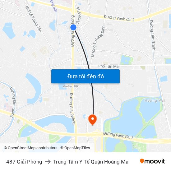 487 Giải Phóng to Trung Tâm Y Tế Quận Hoàng Mai map