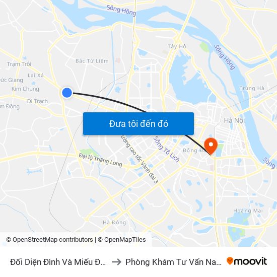 Đối Diện Đình Và Miếu Đồng Cổ (Thôn Nguyên Xá) - Đường 32 to Phòng Khám Tư Vấn Nam Khoa Phụ Khoa Hà Nội 152 Xã Đàn map