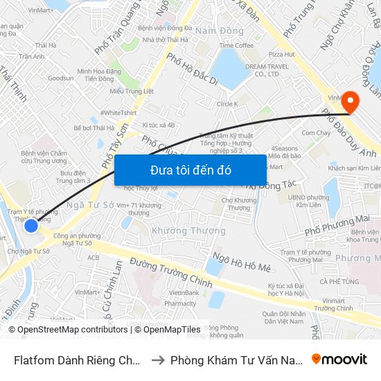 Flatfom Dành Riêng Cho Xe Buýt Trước Nhà 45 Đường Láng to Phòng Khám Tư Vấn Nam Khoa Phụ Khoa Hà Nội 152 Xã Đàn map