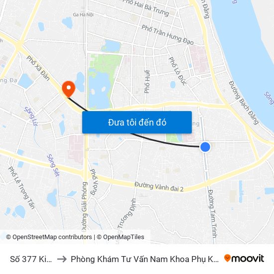 Số 377 Kim Ngưu to Phòng Khám Tư Vấn Nam Khoa Phụ Khoa Hà Nội 152 Xã Đàn map