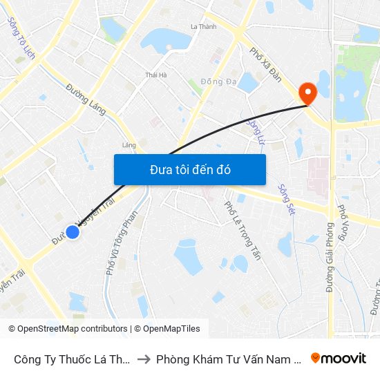 Công Ty Thuốc Lá Thăng Long - 235 Nguyễn Trãi to Phòng Khám Tư Vấn Nam Khoa Phụ Khoa Hà Nội 152 Xã Đàn map