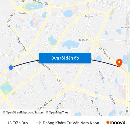 113 Trần Duy Hưng - Bộ Khcn to Phòng Khám Tư Vấn Nam Khoa Phụ Khoa Hà Nội 152 Xã Đàn map