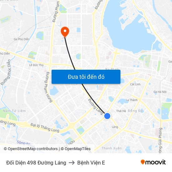 Đối Diện 498 Đường Láng to Bệnh Viện E map