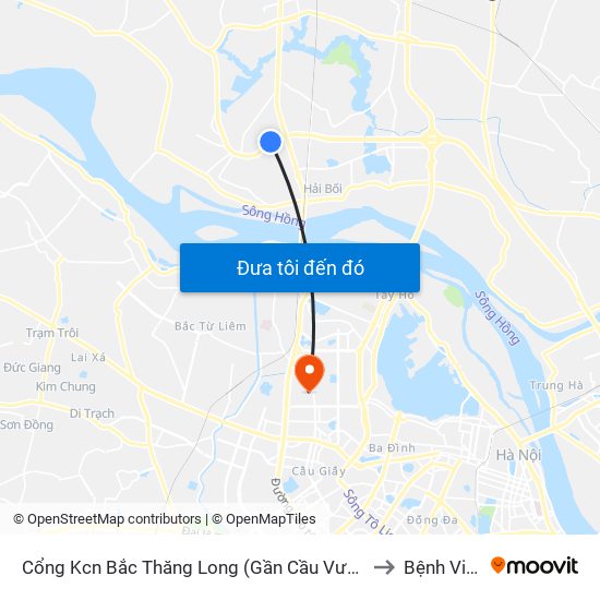 Cổng Kcn Bắc Thăng Long (Gần Cầu Vượt Bộ Hành) to Bệnh Viện E map