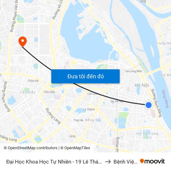 Đại Học Khoa Học Tự Nhiên - 19 Lê Thánh Tông to Bệnh Viện E map