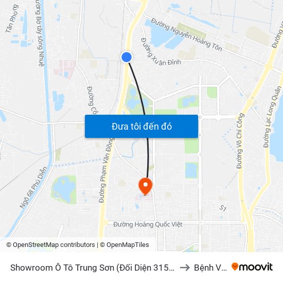 Showroom Ô Tô Trung Sơn (Đối Diện 315 Phạm Văn Đồng) to Bệnh Viện E map