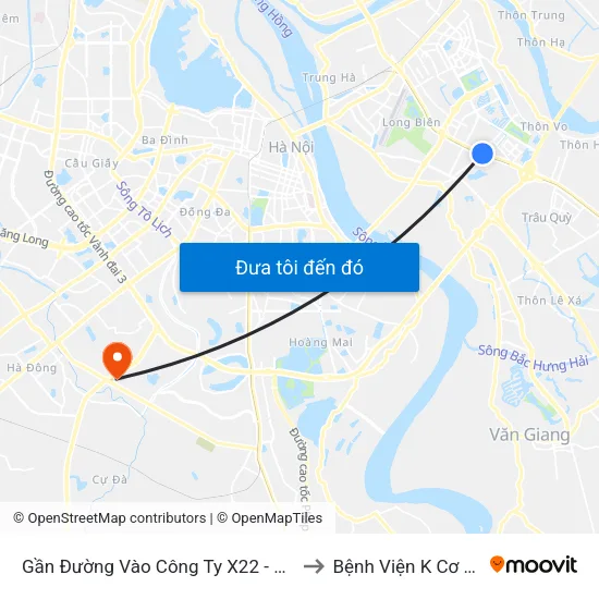 Gần Đường Vào Công Ty X22 - 705 Nguyễn Văn Linh to Bệnh Viện K Cơ Sở Tân Triều map