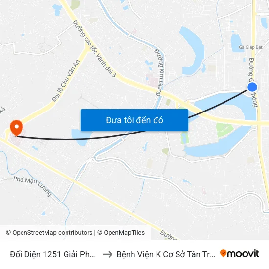Đối Diện 1251 Giải Phóng to Bệnh Viện K Cơ Sở Tân Triều map