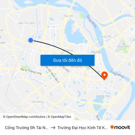 Cổng Trường Đh Tài Nguyên Môi Trường to Trường Đại Học Kinh Tế Kỹ Thuật Công Nghiệp map