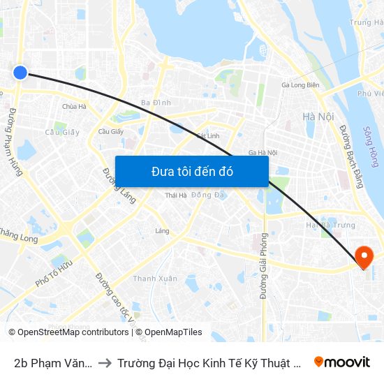 2b Phạm Văn Đồng to Trường Đại Học Kinh Tế Kỹ Thuật Công Nghiệp map
