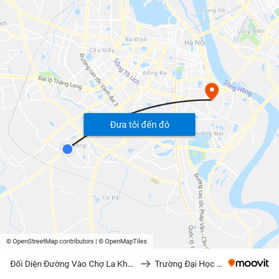 Đối Diện Đường Vào Chợ La Khê (Qua Ga Metro La Khê) - 405 Quang Trung (Hà Đông) to Trường Đại Học Kinh Tế Kỹ Thuật Công Nghiệp map