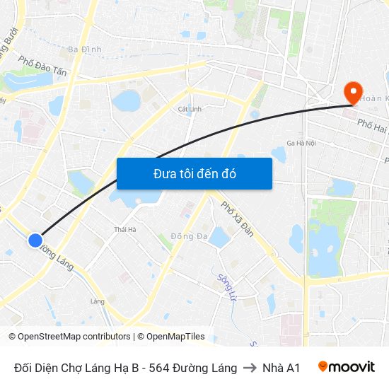 Đối Diện Chợ Láng Hạ B - 564 Đường Láng to Nhà A1 map