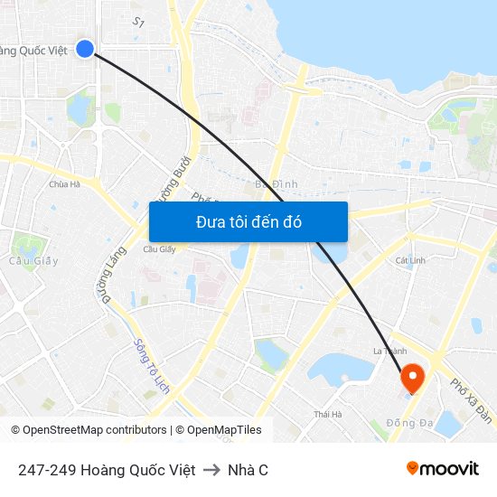 247-249 Hoàng Quốc Việt to Nhà C map