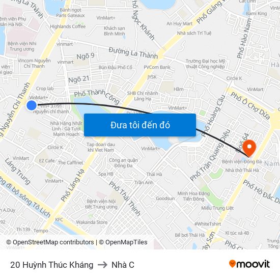 20 Huỳnh Thúc Kháng to Nhà C map