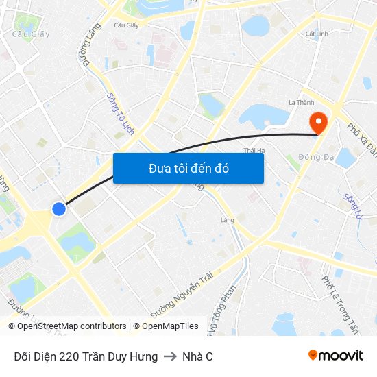 Đối Diện 220 Trần Duy Hưng to Nhà C map