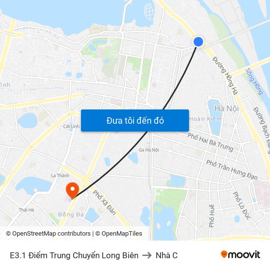 E3.1 Điểm Trung Chuyển Long Biên to Nhà C map