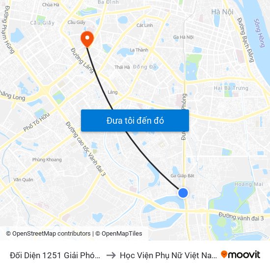 Đối Diện 1251 Giải Phóng to Học Viện Phụ Nữ Việt Nam map