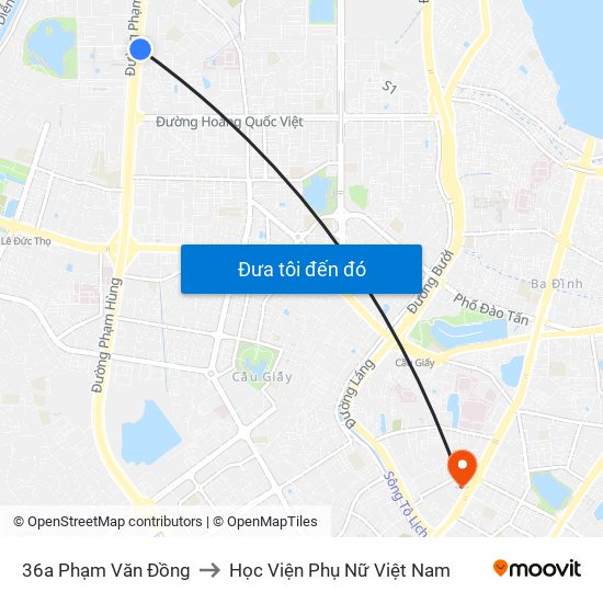 36a Phạm Văn Đồng to Học Viện Phụ Nữ Việt Nam map