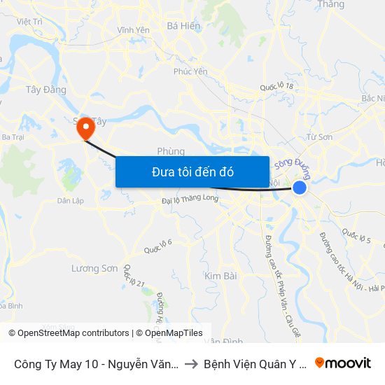 Công Ty May 10 - Nguyễn Văn Linh to Bệnh Viện Quân Y 105 map