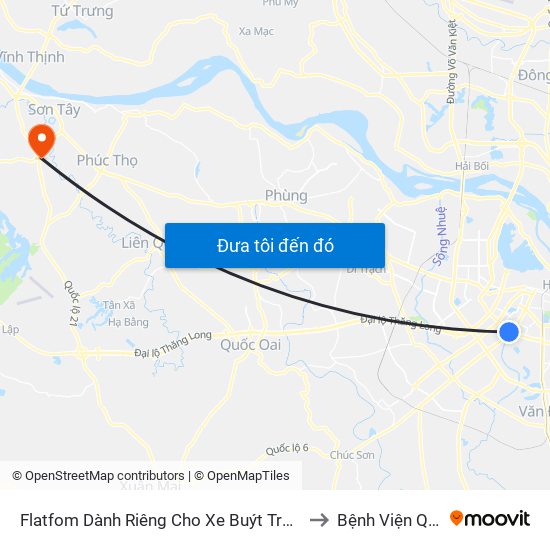 Flatfom Dành Riêng Cho Xe Buýt Trước Nhà 45 Đường Láng to Bệnh Viện Quân Y 105 map