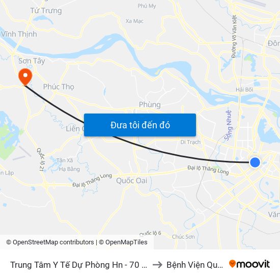 Trung Tâm Y Tế Dự Phòng Hn - 70 Nguyễn Chí Thanh to Bệnh Viện Quân Y 105 map