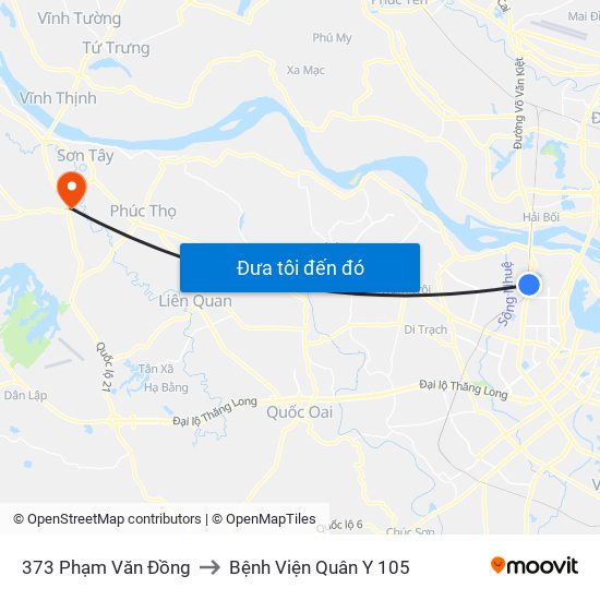 373 Phạm Văn Đồng to Bệnh Viện Quân Y 105 map