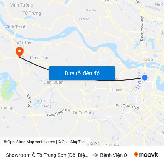 Showroom Ô Tô Trung Sơn (Đối Diện 315 Phạm Văn Đồng) to Bệnh Viện Quân Y 105 map