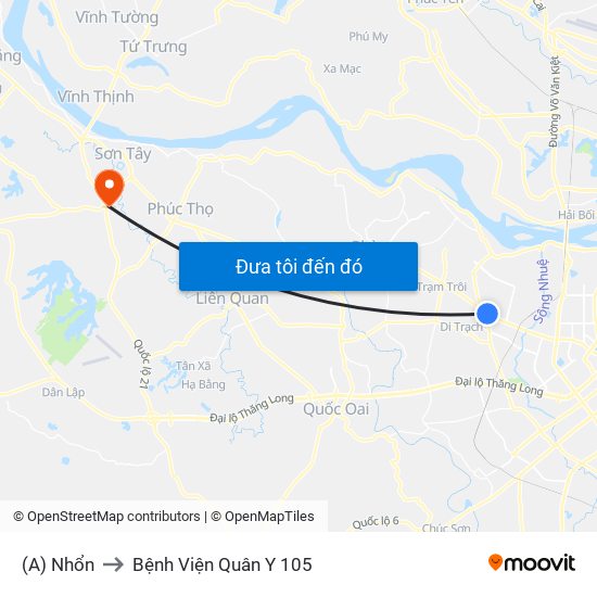 (A) Nhổn to Bệnh Viện Quân Y 105 map