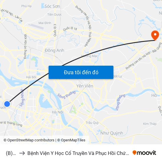 (B) Nhổn to Bệnh Viện Y Học Cổ Truyền Và Phục Hồi Chức Năng - Bệnh Viện Phổi Tỉnh Bắc Ninh map