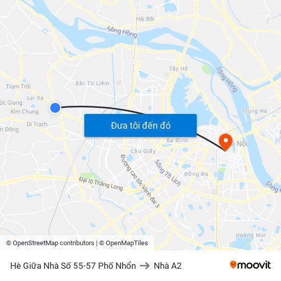 Hè Giữa Nhà Số 55-57 Phố Nhổn to Nhà A2 map