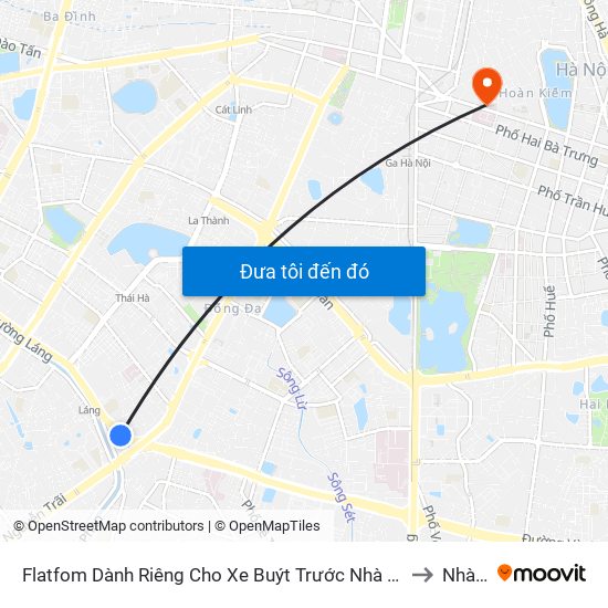 Flatfom Dành Riêng Cho Xe Buýt Trước Nhà 45 Đường Láng to Nhà A2 map