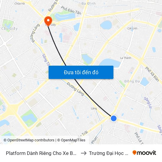 Platform Dành Riêng Cho Xe Buýt Trước Nhà 604 Trường Chinh to Trường Đại Học Giao Thông Vận Tải map