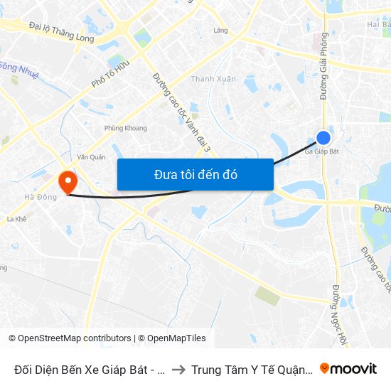 Đối Diện Bến Xe Giáp Bát - Giải Phóng to Trung Tâm Y Tế Quận Hà Đông map