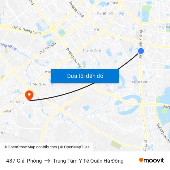 487 Giải Phóng to Trung Tâm Y Tế Quận Hà Đông map