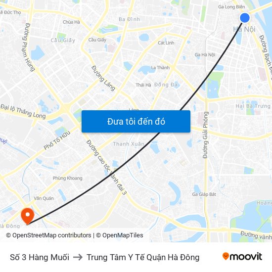 Số 3 Hàng Muối to Trung Tâm Y Tế Quận Hà Đông map