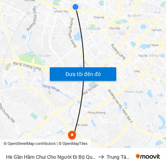 2b Phạm Văn Đồng to Trung Tâm Y Tế Quận Hà Đông map