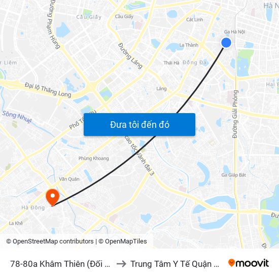 78-80a Khâm Thiên (Đối Diện 71) to Trung Tâm Y Tế Quận Hà Đông map