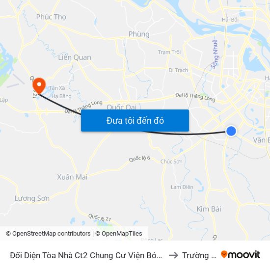 Đối Diện Tòa Nhà Ct2 Chung Cư Viện Bỏng, Gần Ngã Ba Yên Xá - Phùng Hưng (Hà Đông) to Trường Đại Học Fpt map