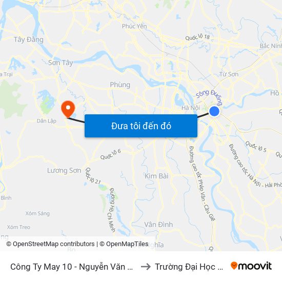 Công Ty May 10 - Nguyễn Văn Linh to Trường Đại Học Fpt map